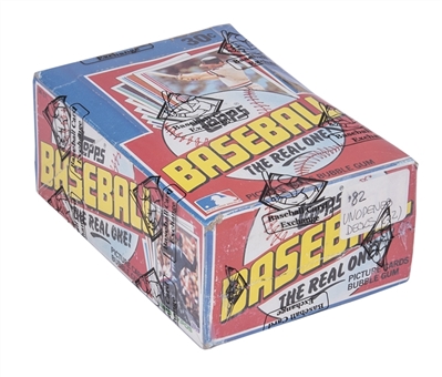 1982 Topps Baseball Unopened Wax Pack Box (36 packs) – BBCE Certified – Possible Cal Ripken Jr., Rookie Cards